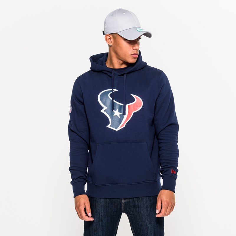 Blue New Era Houston Texans Team Logo Hoodie | MSAN95873