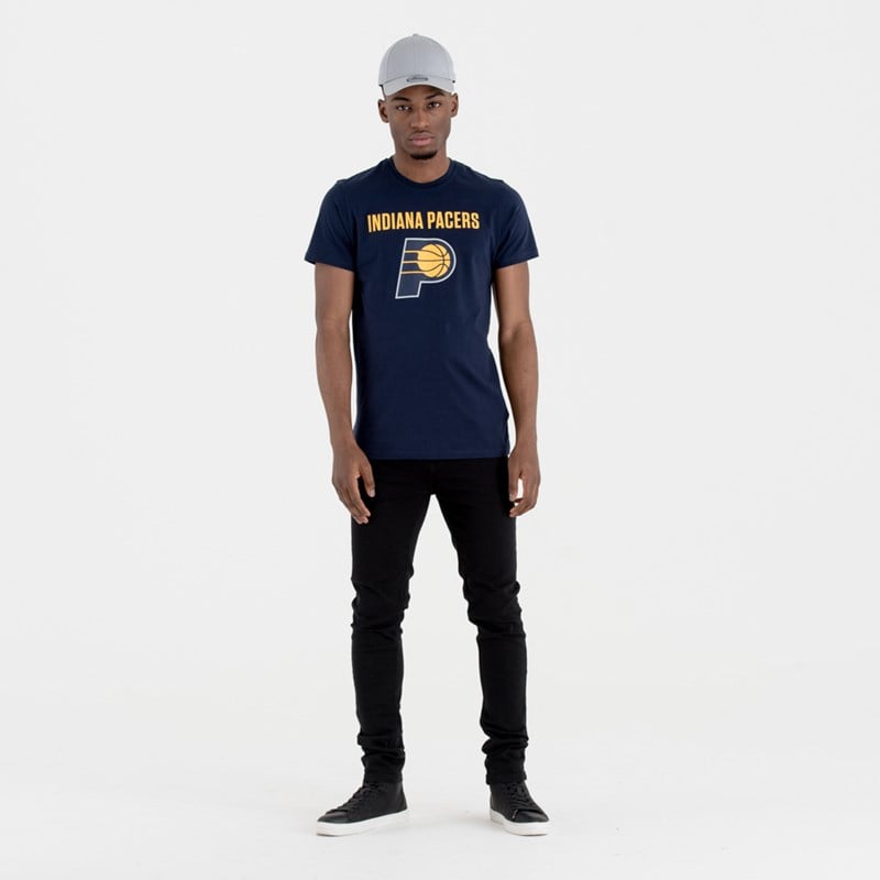 Blue New Era Indiana Pacers NBA Team Logo T-Shirt | GMXF43026