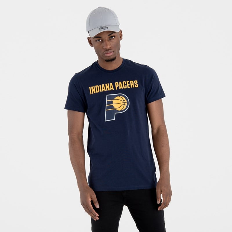 Blue New Era Indiana Pacers NBA Team Logo T-Shirt | GMXF43026