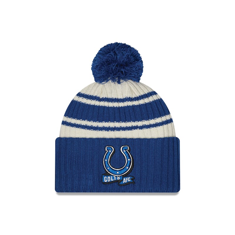 Blue New Era Indianapolis Colts NFL Sideline Beanie Hat Knit | MXNC76532