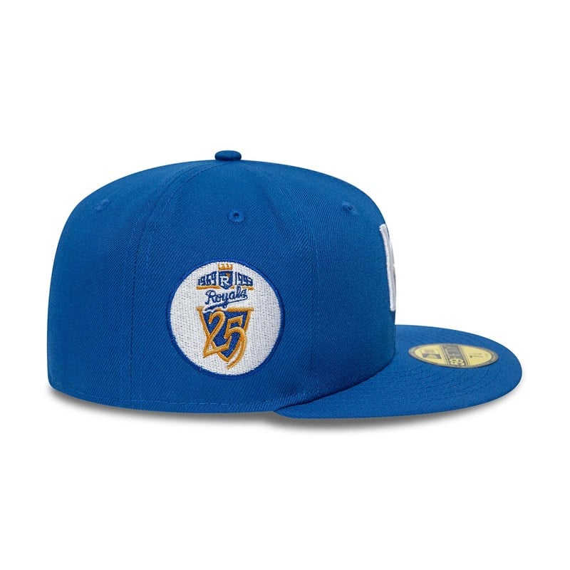 Blue New Era Kansas City 25th Anniversary Royals Fitted Cap 59fifty | EOPI21476