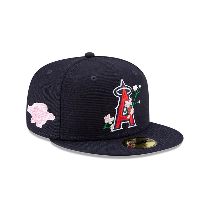 Blue New Era La Angels Side Patch Bloom Fitted Cap 59fifty | OJLZ64835