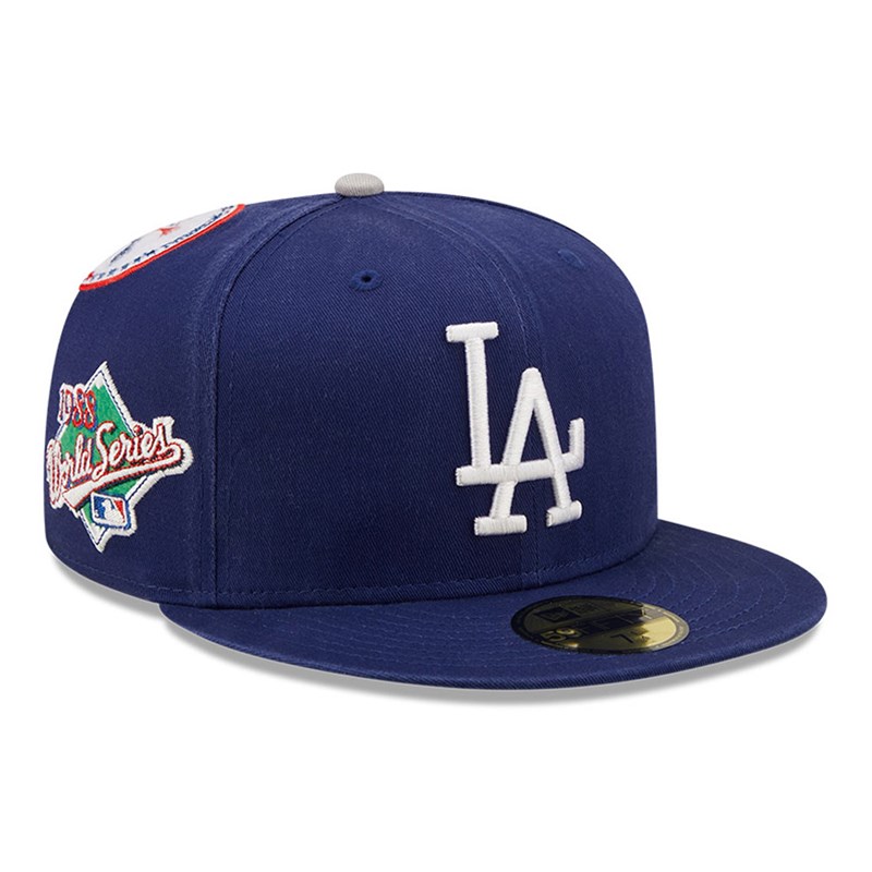 Blue New Era La Dodgers Cooperstown Patch Cap 59fifty | QUKR05271