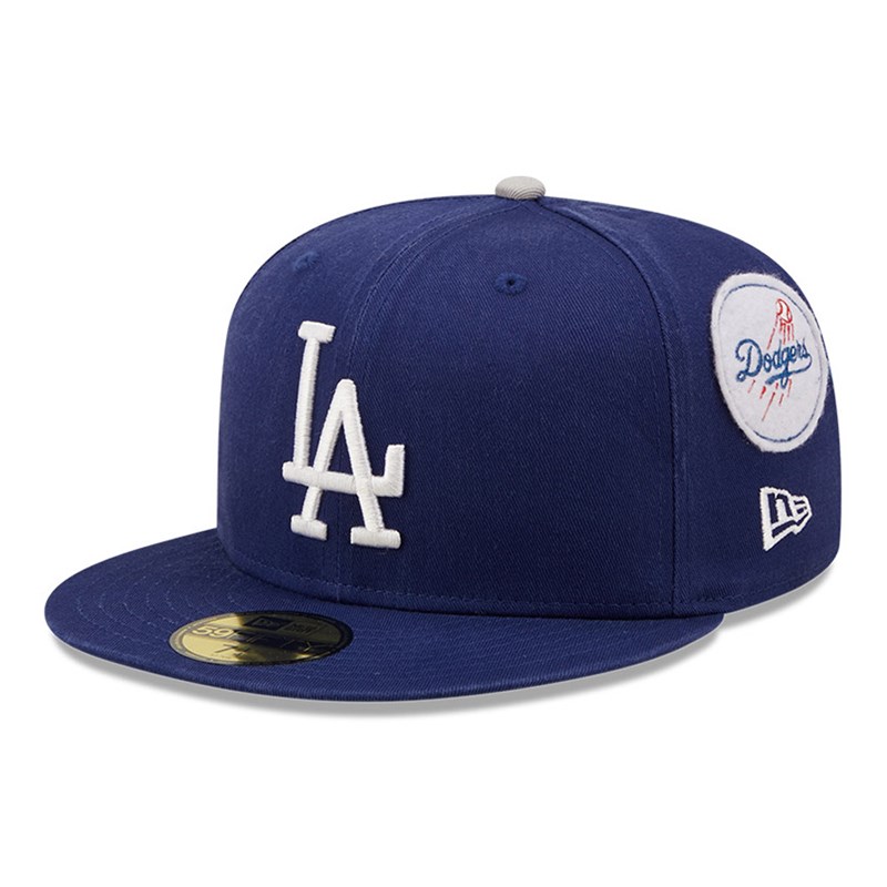 Blue New Era La Dodgers Cooperstown Patch Cap 59fifty | QUKR05271