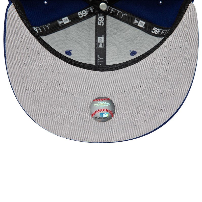 Blue New Era La Dodgers Dual Logo Fitted Cap 59fifty | LMIQ39261