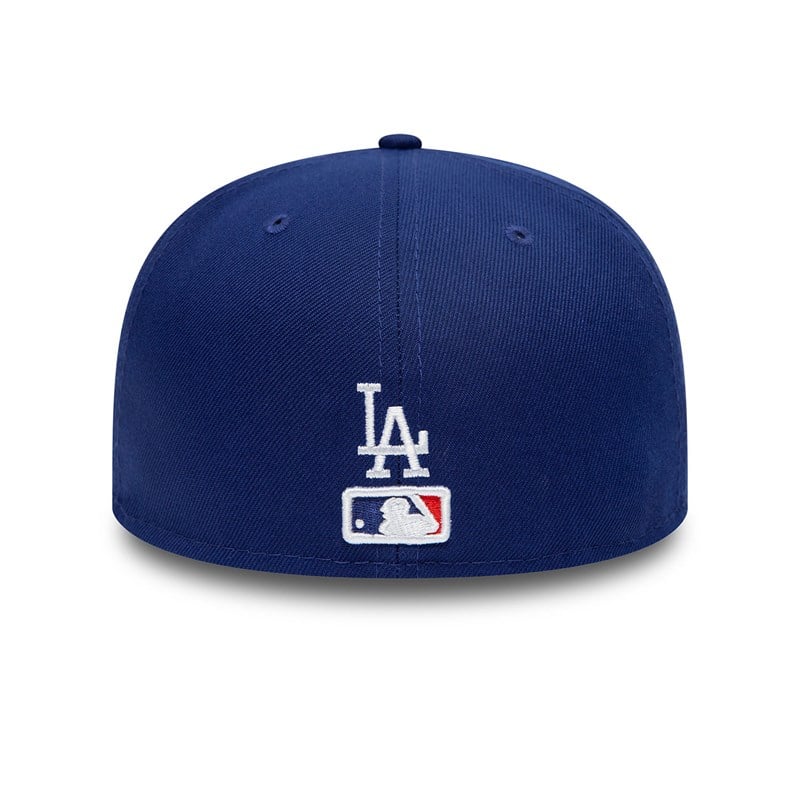 Blue New Era La Dodgers Dual Logo Fitted Cap 59fifty | LMIQ39261