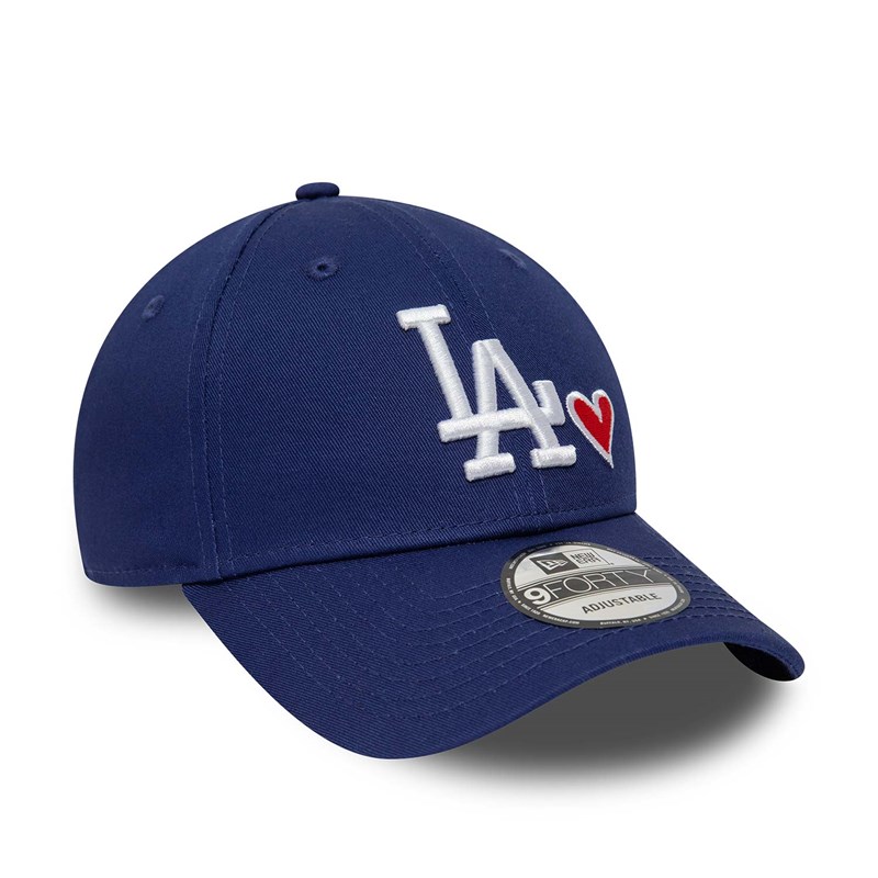 Blue New Era La Dodgers Heart Pack Adjustable Cap 9forty | QFYI54619