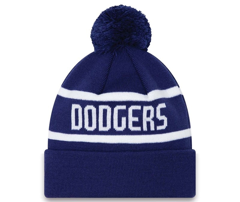 Blue New Era La Dodgers Jake Cuff Beanie Hat Knit | YVJZ90235