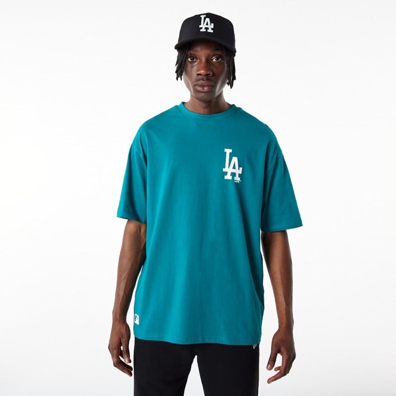 Blue New Era La Dodgers League Essential Oversized T-Shirt | DKLH28347