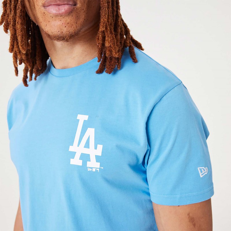 Blue New Era La Dodgers MLB League Essential Pastel T-Shirt | YVZG48651