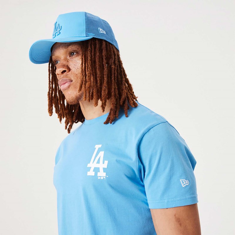 Blue New Era La Dodgers MLB League Essential Pastel T-Shirt | YVZG48651