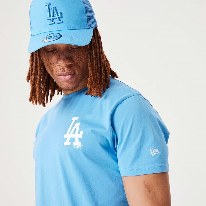 Blue New Era La Dodgers MLB League Essential Pastel T-Shirt | YVZG48651