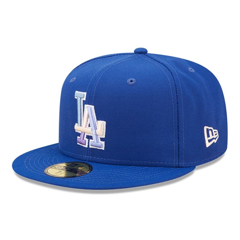 Blue New Era La Dodgers MLB Nightbreak Team Fitted Cap 59fifty | UXFZ68947