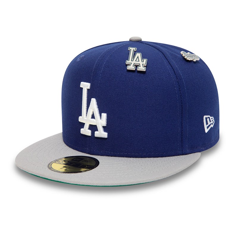 Blue New Era La Dodgers MLB Pin Badge Fitted Cap 59fifty | ZVIR95730