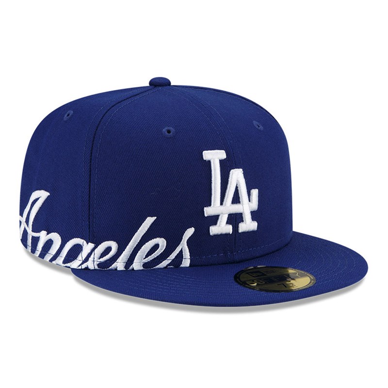 Blue New Era La Dodgers MLB Side Split Fitted Cap 59fifty | ARSX36240