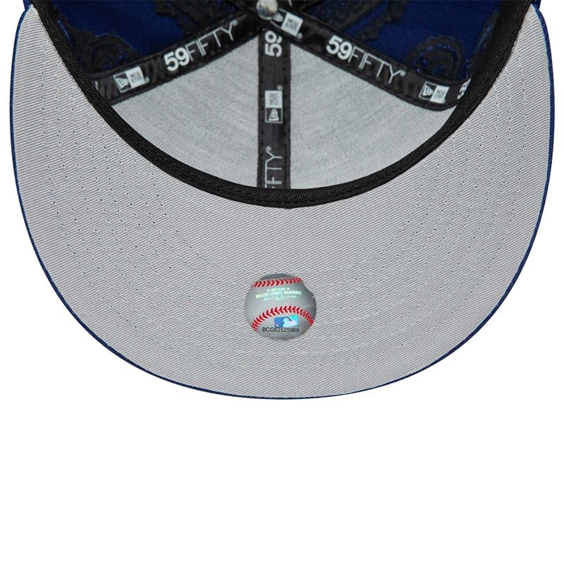 Blue New Era La Dodgers MLB Swirl Fitted Cap 59fifty | YLFT24605