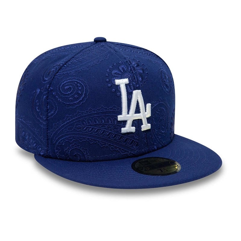 Blue New Era La Dodgers MLB Swirl Fitted Cap 59fifty | YLFT24605