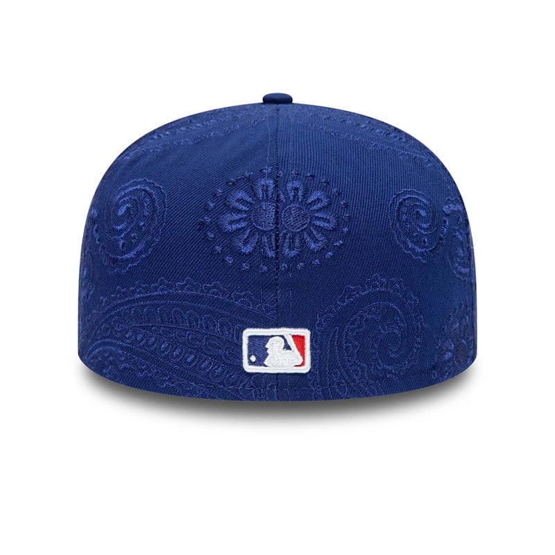 Blue New Era La Dodgers MLB Swirl Fitted Cap 59fifty | YLFT24605