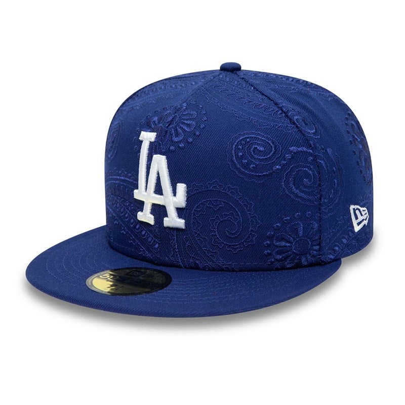 Blue New Era La Dodgers MLB Swirl Fitted Cap 59fifty | YLFT24605