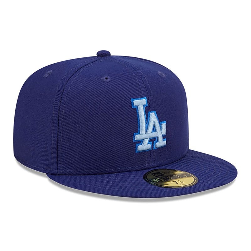 Blue New Era La Dodgers Monocamo Fitted Cap 59fifty | TIPR74203