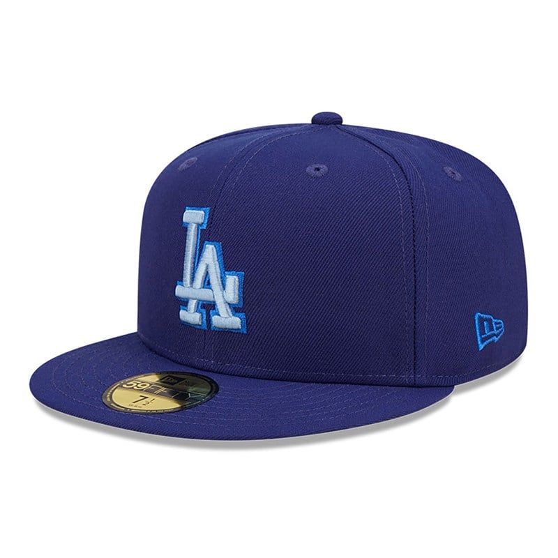 Blue New Era La Dodgers Monocamo Fitted Cap 59fifty | TIPR74203