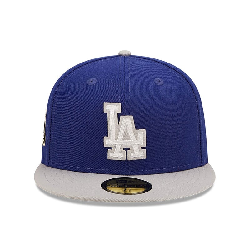 Blue New Era La Dodgers Ne Letterman Fitted Cap 59fifty | IXUH76934