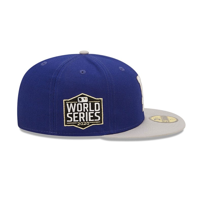 Blue New Era La Dodgers Ne Letterman Fitted Cap 59fifty | IXUH76934