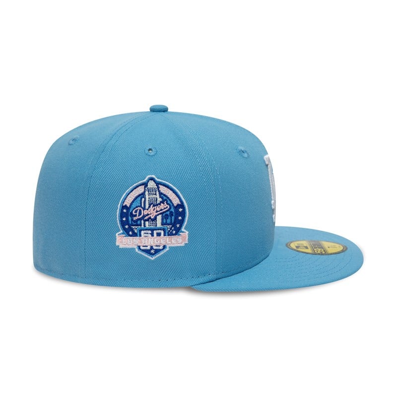 Blue New Era La Dodgers Pastel Fitted Cap 59fifty | IEFN98053