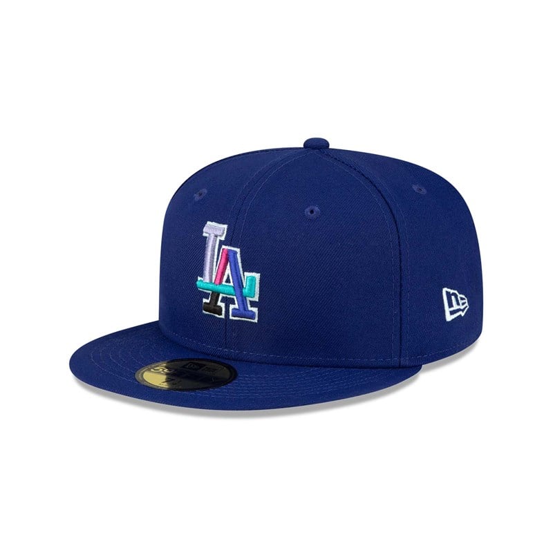 Blue New Era La Dodgers Polarlights Fitted Cap 59fifty | YAOF17832