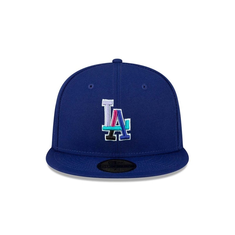 Blue New Era La Dodgers Polarlights Fitted Cap 59fifty | YAOF17832