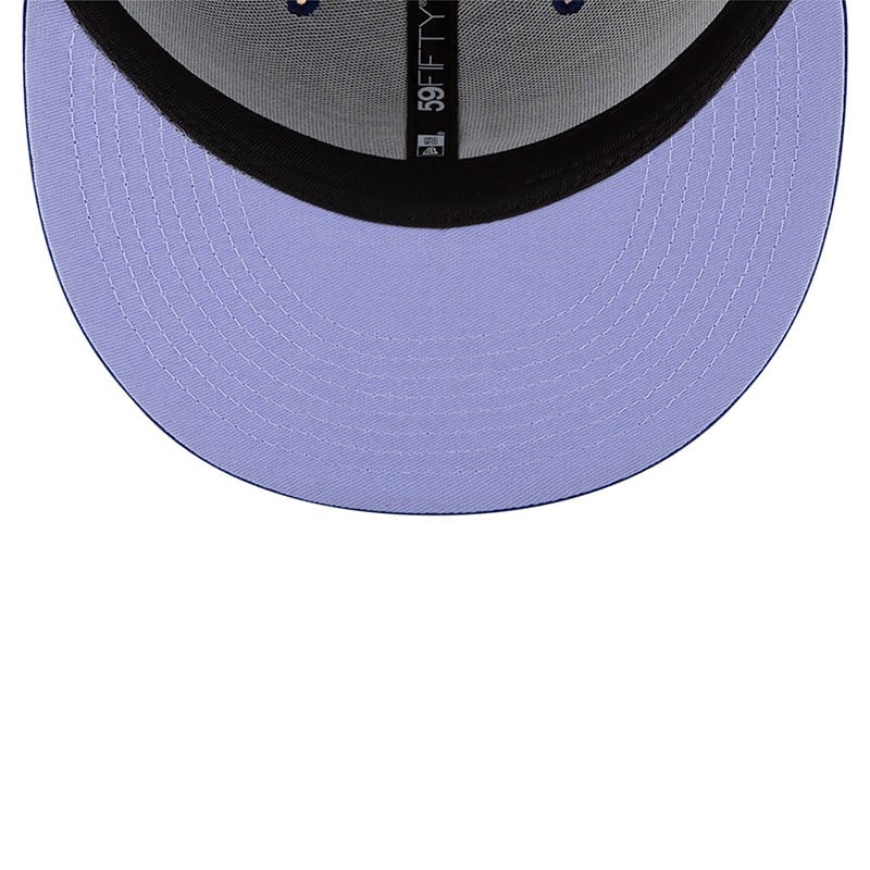 Blue New Era La Dodgers Side Patch Bloom Fitted Cap 59fifty | TRGC65078