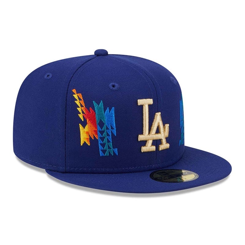 Blue New Era La Dodgers Southwestern Fitted Cap 59fifty | ROWI38054