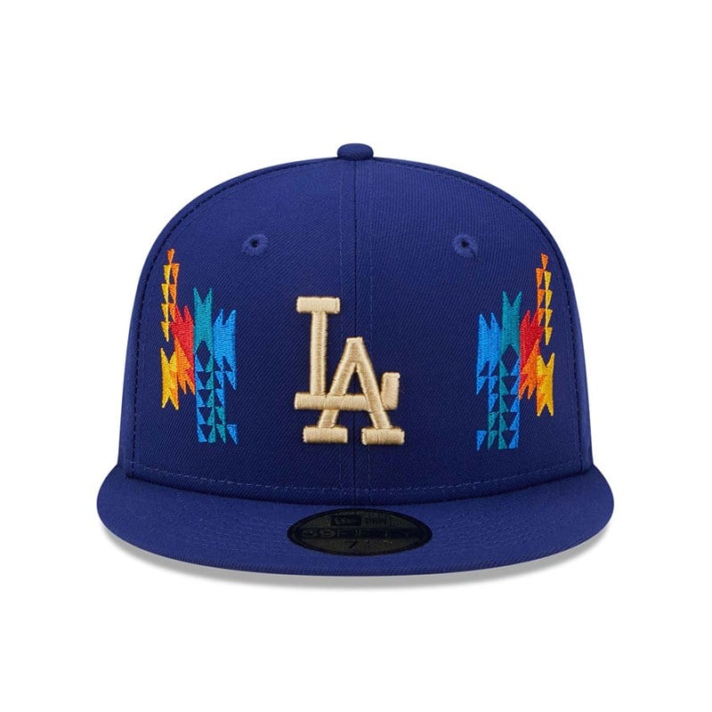 Blue New Era La Dodgers Southwestern Fitted Cap 59fifty | ROWI38054