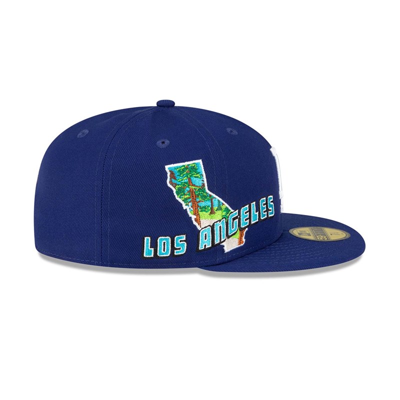 Blue New Era La Dodgers Stateview Fitted Cap 59fifty | ORIZ14680