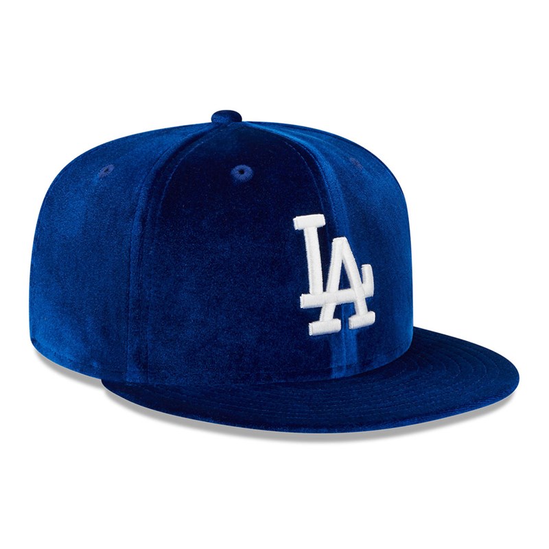 Blue New Era La Dodgers Velvet Fitted Cap 59fifty | LWEF29185