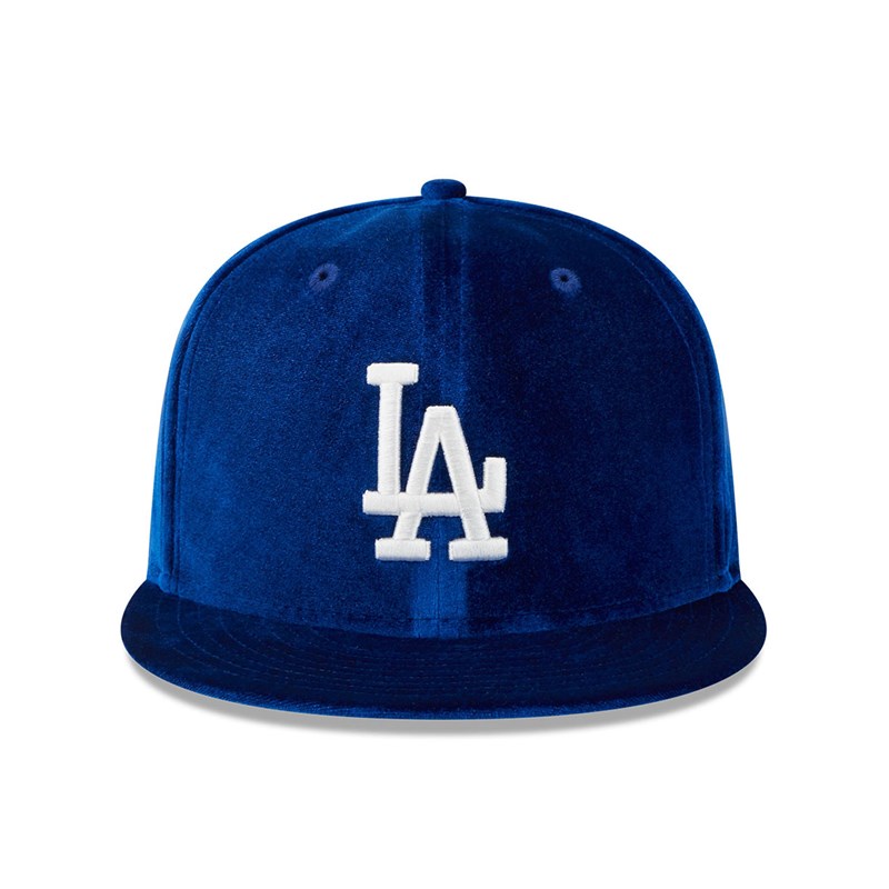 Blue New Era La Dodgers Velvet Fitted Cap 59fifty | LWEF29185