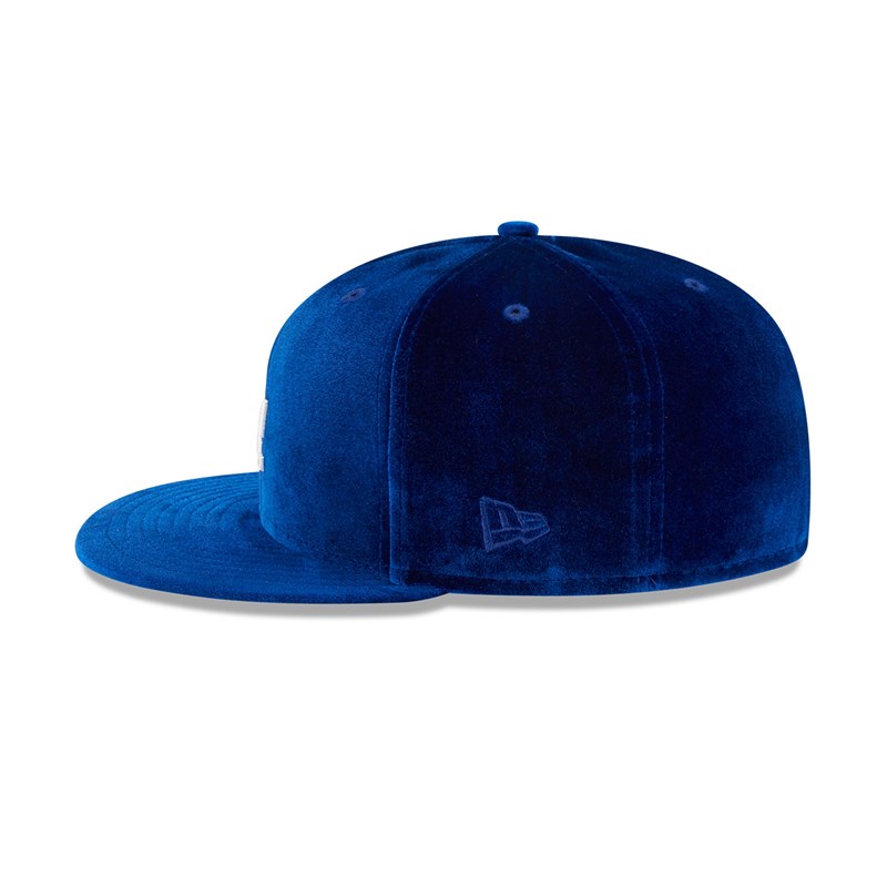 Blue New Era La Dodgers Velvet Fitted Cap 59fifty | LWEF29185