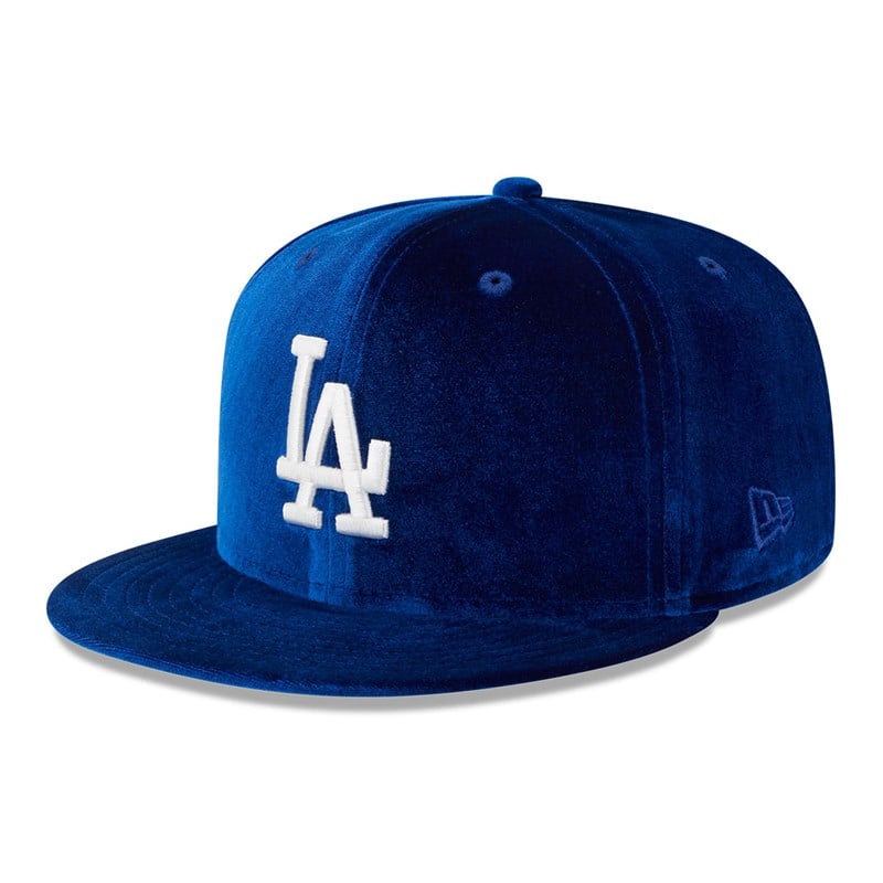 Blue New Era La Dodgers Velvet Fitted Cap 59fifty | LWEF29185