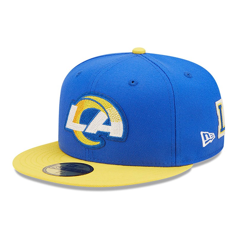 Blue New Era La Rams Ne Letterman Fitted Cap 59fifty | VPCO70283