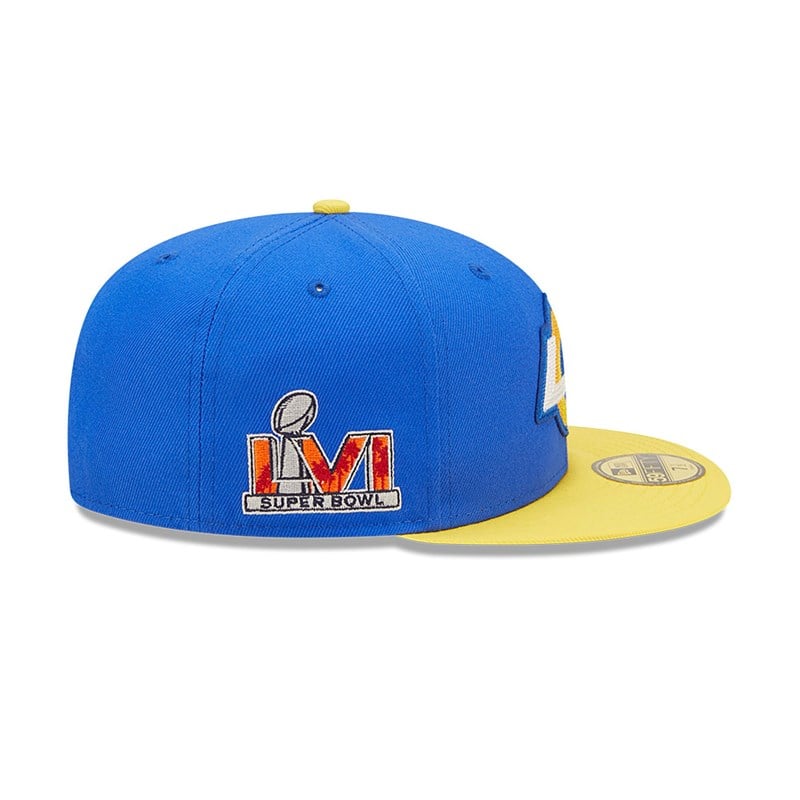 Blue New Era La Rams Ne Letterman Fitted Cap 59fifty | VPCO70283