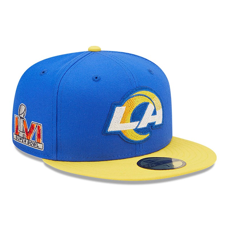 Blue New Era La Rams Ne Letterman Fitted Cap 59fifty | VPCO70283