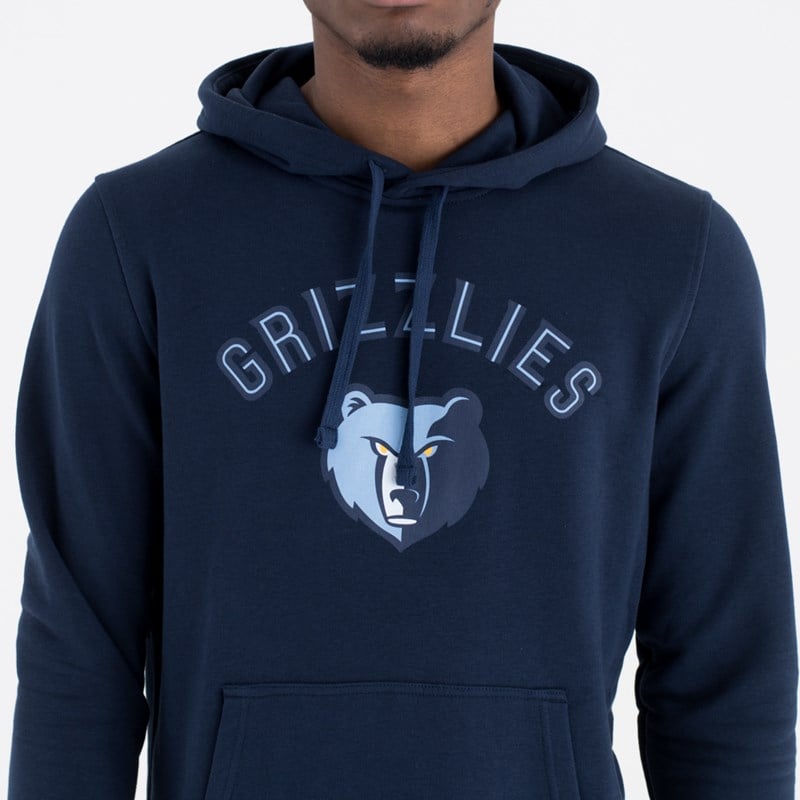 Blue New Era Memphis Grizzlies Team Logo Hoodie | JNIS95402