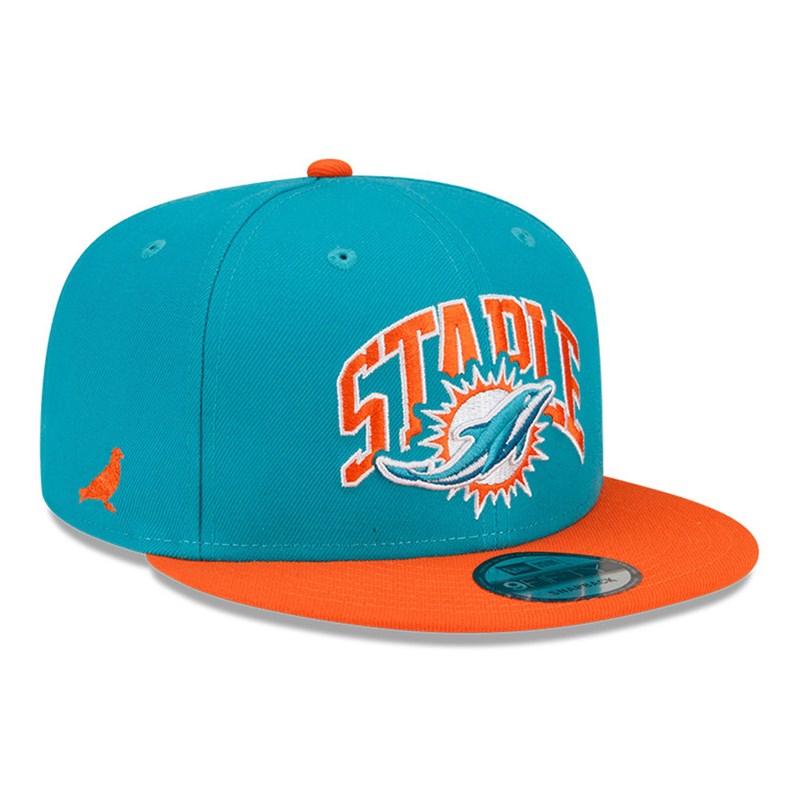 Blue New Era Miami Dolphins X Staple Cap 9fifty | CLQV19602