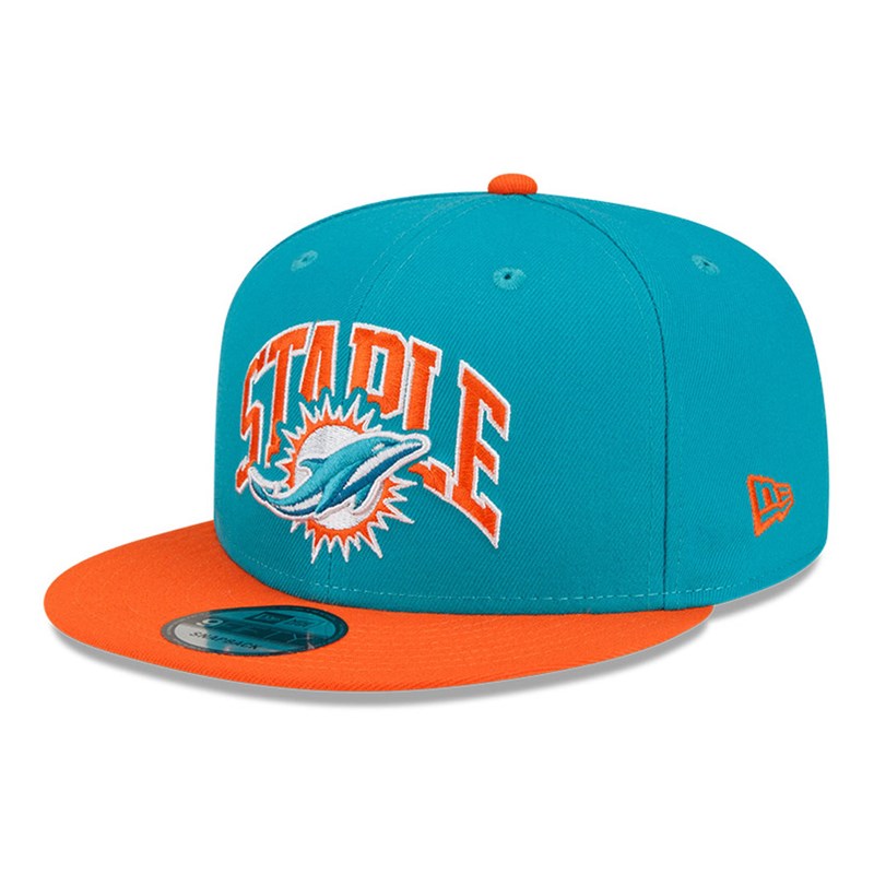 Blue New Era Miami Dolphins X Staple Cap 9fifty | CLQV19602