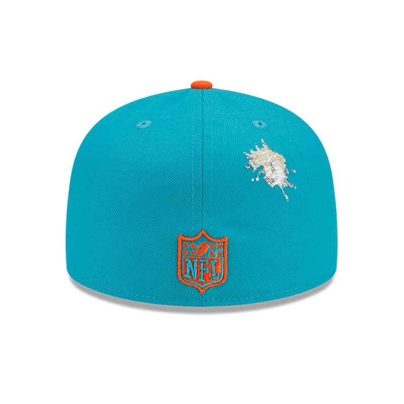 Blue New Era Miami Dolphins X Staple Fitted Cap 59fifty | DJPE01568