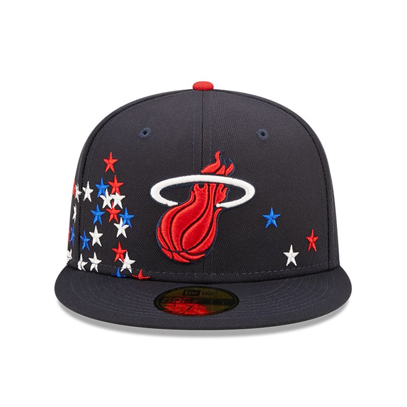 Blue New Era Miami Heat NBA Americana Fitted Cap 59fifty | TSDI46839