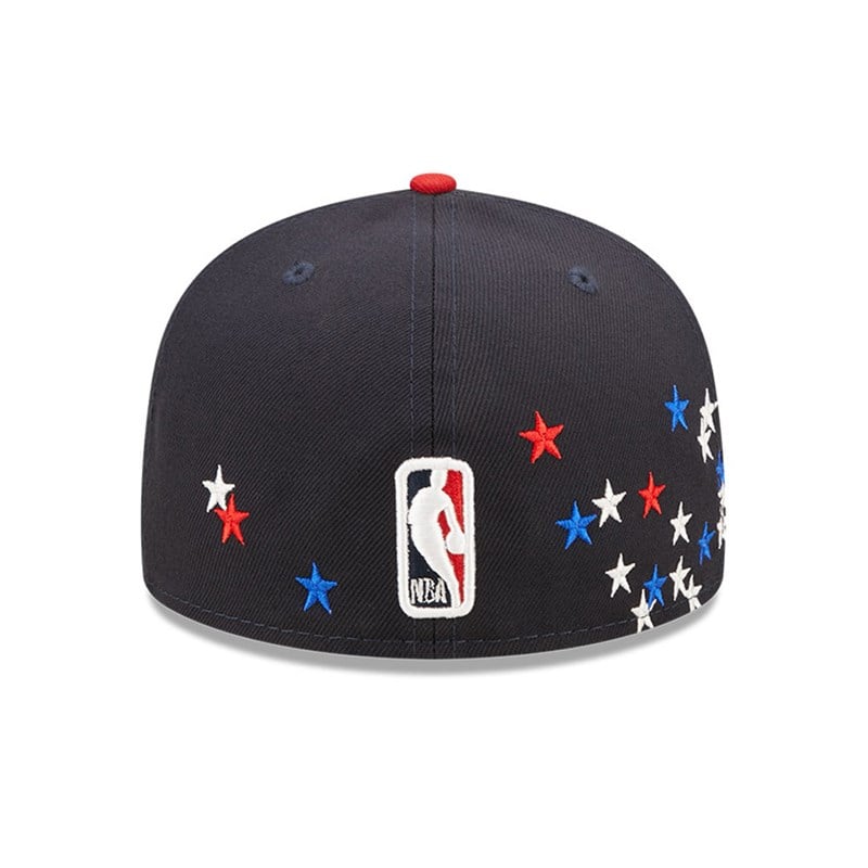 Blue New Era Miami Heat NBA Americana Fitted Cap 59fifty | TSDI46839