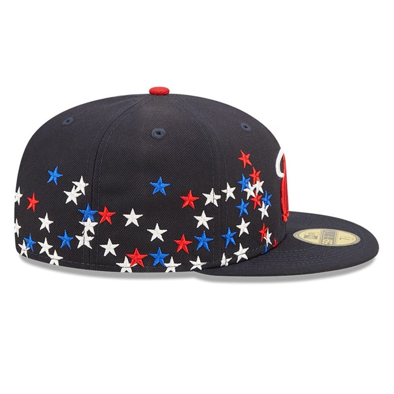 Blue New Era Miami Heat NBA Americana Fitted Cap 59fifty | TSDI46839