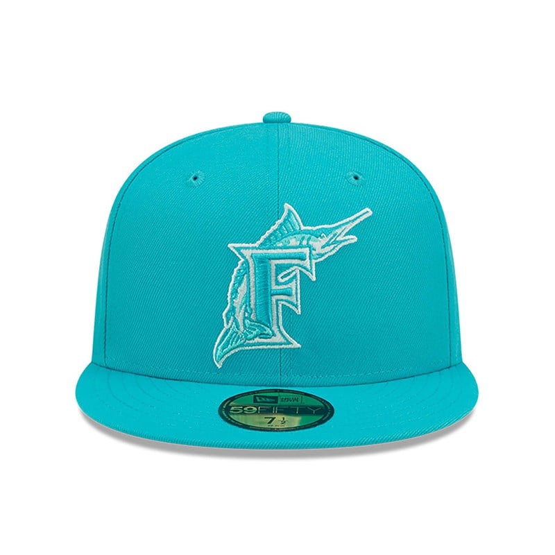 Blue New Era Miami Marlins Monocamo Fitted Cap 59fifty | GYJD92375