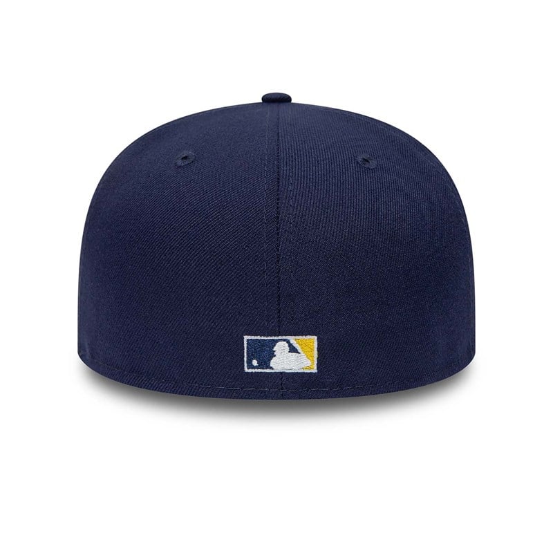 Blue New Era Milwaukee Brewers 25th Anniversary Fitted Cap 59fifty | JYVC09341